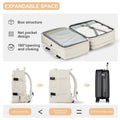 Expandable Travel Laptop Backpack for 17” Laptops – Waterproof Carry-On Business & Leisure Travel Backpack