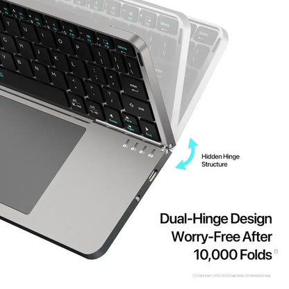 Foldable Bluetooth Keyboard with Touchpad – Wireless Travel Keyboard for iPhone, Android, Windows & Mac