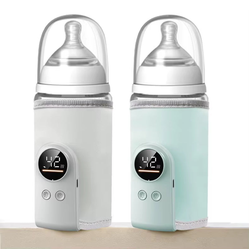 Portable USB Baby Bottle Warmer – Smart Temperature Control Milk Warmer Sleeve for Travel