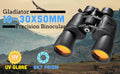 Gladiator 10-30X50 Zoom Binoculars with Tripod Adaptor for Stargazing, Birding, Hiking, Sports, Travelling, Camping