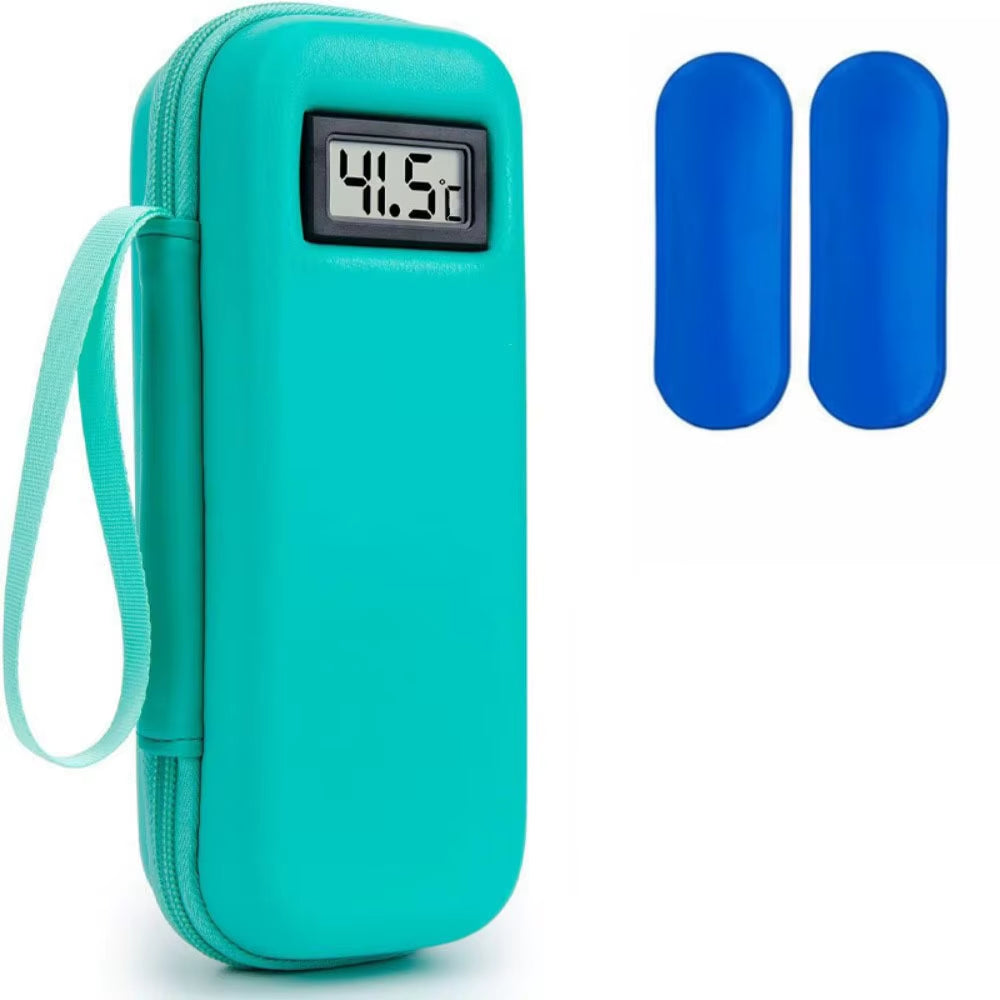 Insulin Cooler Travel Case – Portable Waterproof Diabetes Medication Cooling Bag with Temperature Display