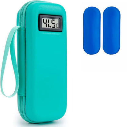 Insulin Cooler Travel Case – Portable Waterproof Diabetes Medication Cooling Bag with Temperature Display
