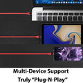 USB-C/PD 4K HDMI Cable Compatible with Google Pixel Xl/Pixel 3/Pixel 3 Xl/Pixel 3A/Pixel 4 XL with Full 2160P@30Hz, 6Ft/2M Cable [Red, Thunderbolt 3 Compatible]
