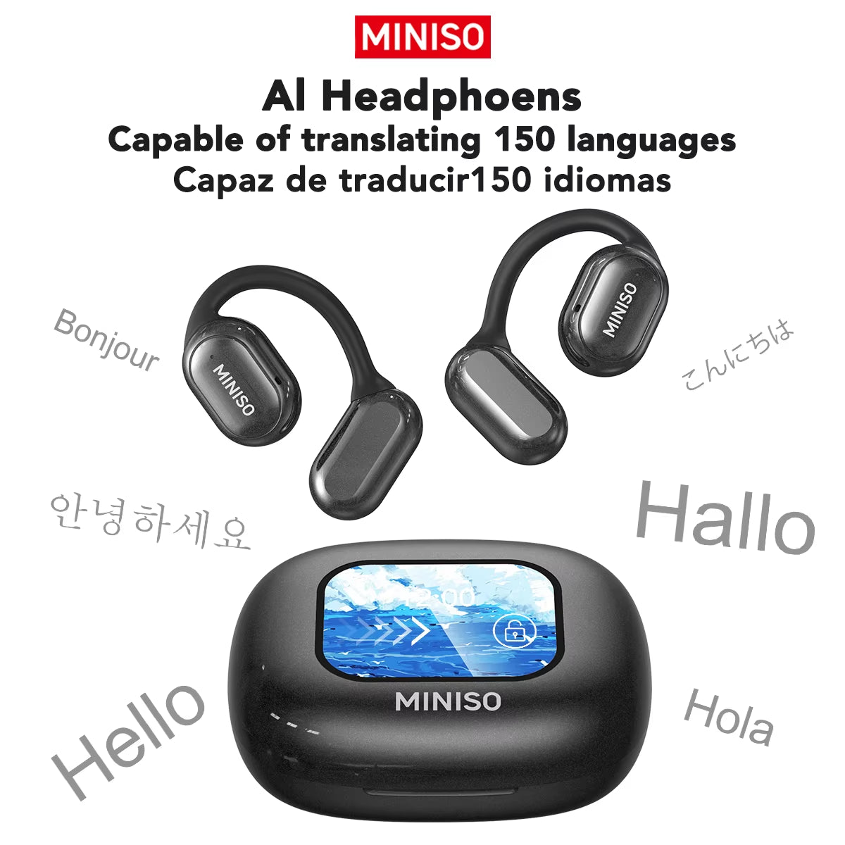 AI Language Translator Earbuds (130+ Languages) – X30 Wireless Bluetooth Headset for Travel & Work