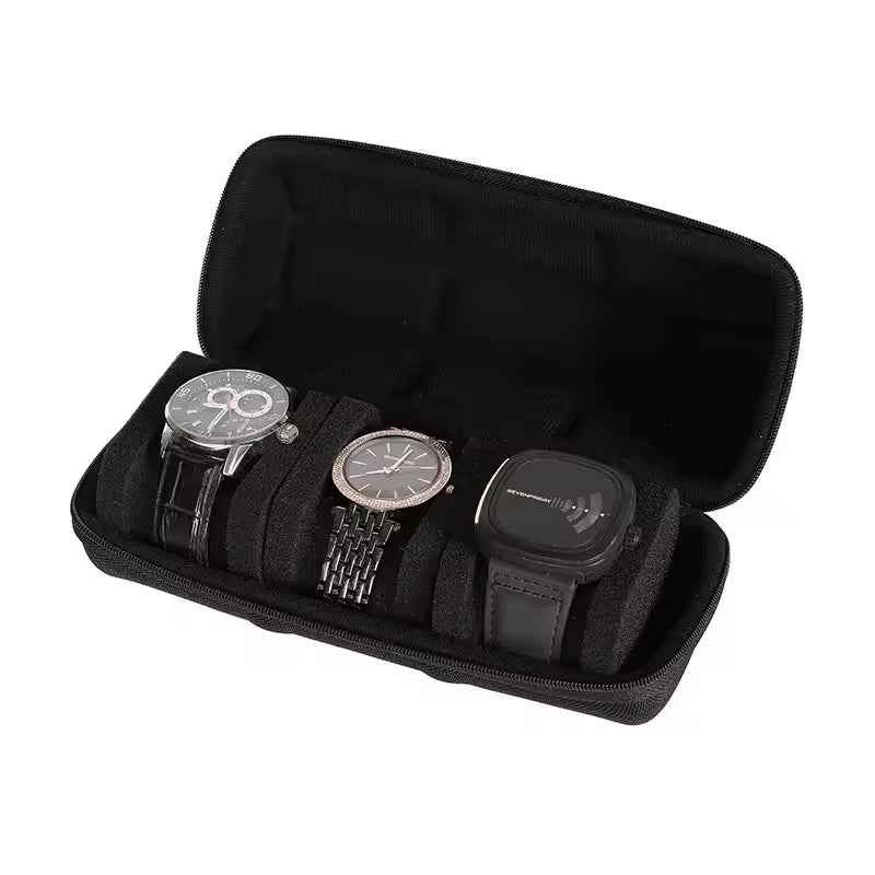 10-Slot Travel Watch Case – Shockproof Zipper Watch Organizer for Watches & Smartwatches
