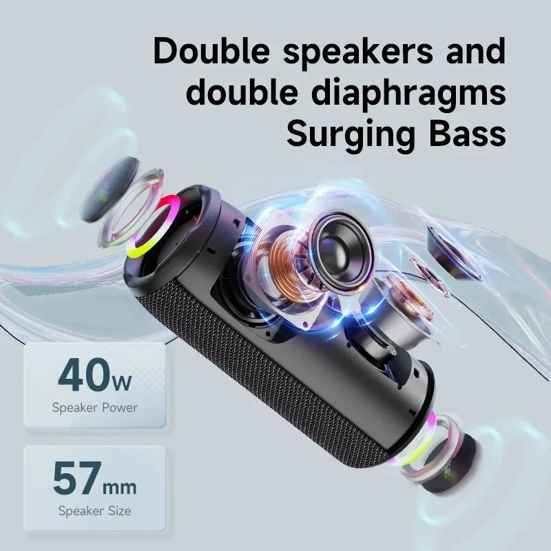 Portable Wireless Powerful Subwoofer Bluetooth Speaker High Power Waterproof AUX PC Computer Woofer Sound Box Music Caixa De Som